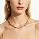 COLLANA GEOMETRICA CON ZIRCONI MULTITAGLIO COLORATI - YC26288C888