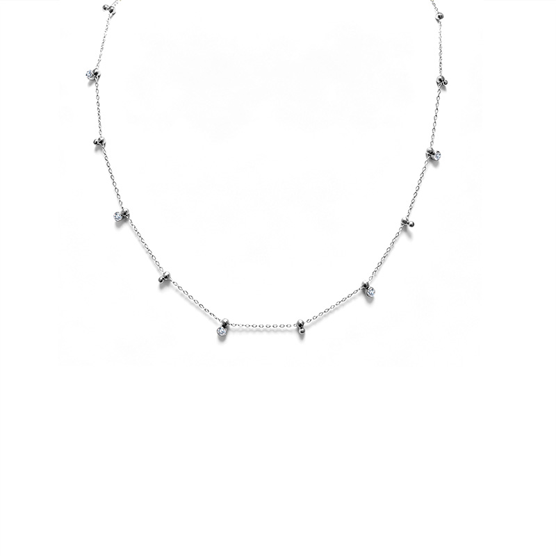 COLLANA CON SFERE E PUNTI LUCE - YC2664C937