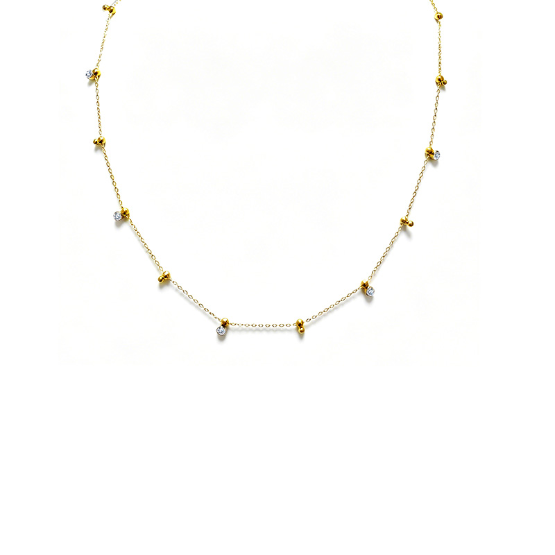 COLLANA CON SFERE E PUNTI LUCE - YC2664C937
