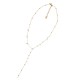COLLANA A Y CON SFERE E ZIRCONI PENDENTI - YC2664C943