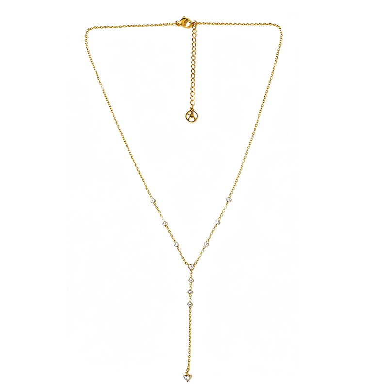 COLLANA A Y CON PUNTI LUCE E CUORI - YC2672C930
