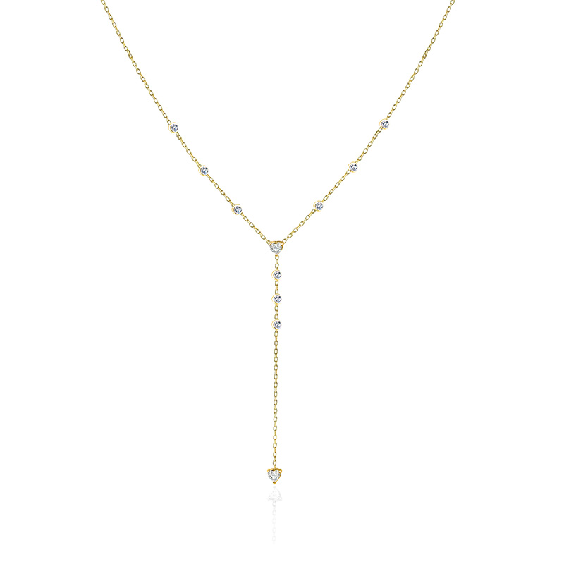 COLLANA A Y CON PUNTI LUCE E CUORI - YC2672C930