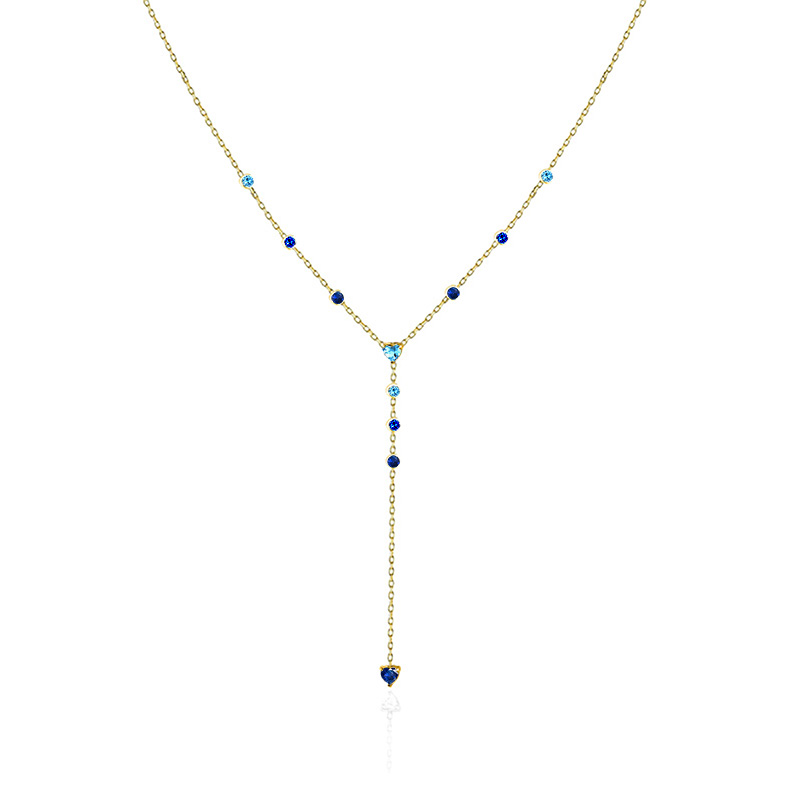 COLLANA A Y CON PUNTI LUCE E CUORI - YC2672C930