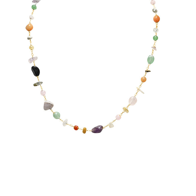 COLLANA CON PIETRE COLORATE - YK22464D815