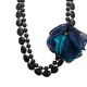 COLLANA LUNGA DI PERLINE A DOPPIO FILO CON FIORE IN TESSUTO - YNK19721160D40 COLLANA LUNGA DI PERLINE A DOPPIO FILO CON FIORE IN TESSUTO - YNK19721160D40