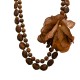COLLANA LUNGA DI PERLINE A DOPPIO FILO CON FIORE IN TESSUTO - YNK19721160D40 COLLANA LUNGA DI PERLINE A DOPPIO FILO CON FIORE IN TESSUTO - YNK19721160D40