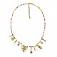 COLLANA CON FARFALLA E CHARMS PENDENTI - YNK23132E303 ORO
