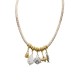 COLLANA IN CORDA DI PELLE MACULATA CON PENDENTI - YNK24116B713 COLLANA IN CORDA DI PELLE MACULATA CON PENDENTI - YNK24116B713