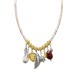 COLLANA IN CORDA DI PELLE MACULATA CON PENDENTI - YNK241184B715 COLLANA IN CORDA DI PELLE MACULATA CON PENDENTI - YNK241184B715