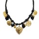 COLLANA FILO IN TESSUTO CON CHARMS CUORE - YNK24140B829