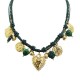 COLLANA FILO IN TESSUTO CON CHARMS CUORE - YNK24140B829