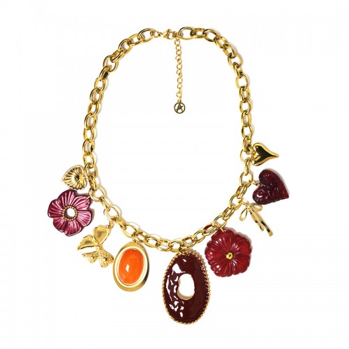 COLLANA A CATENA CON CHARMS IN PLASTICA - YNK241504B695
