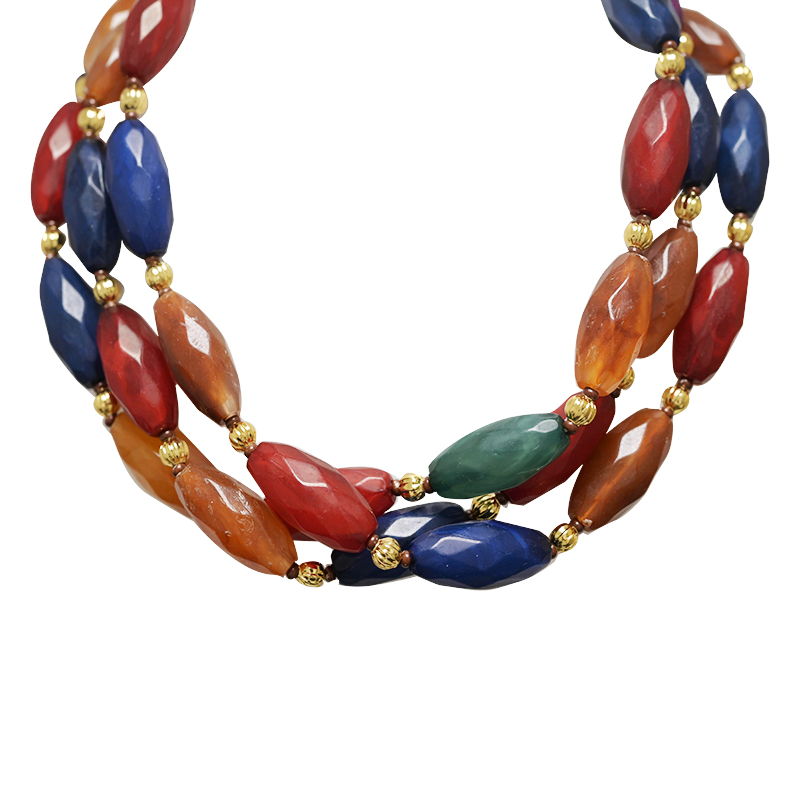COLLANA TRE FILI DI PERLINE IN PLASTICA - YNK241504B726 COLLANA TRE FILI DI PERLINE IN PLASTICA - YNK241504B726