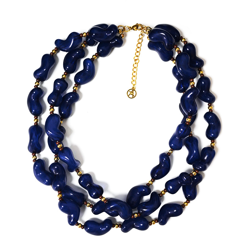 COLLANA DI PERLINE IN PLASTICA A TRE FILI - YNK241504B727 COLLANA DI PERLINE IN PLASTICA A TRE FILI - YNK241504B727
