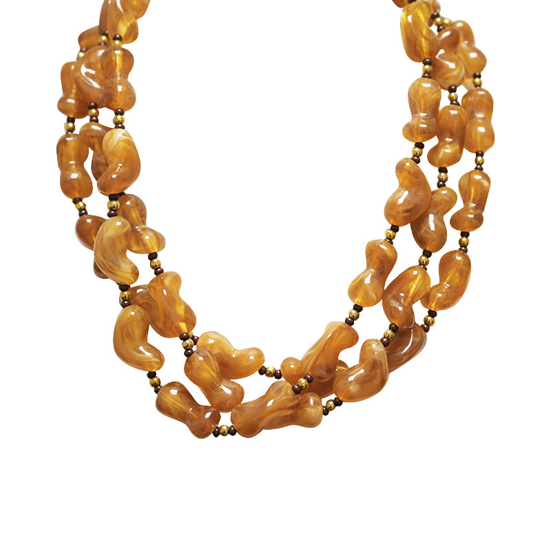 COLLANA DI PERLINE IN PLASTICA A TRE FILI - YNK241504B727 COLLANA DI PERLINE IN PLASTICA A TRE FILI - YNK241504B727