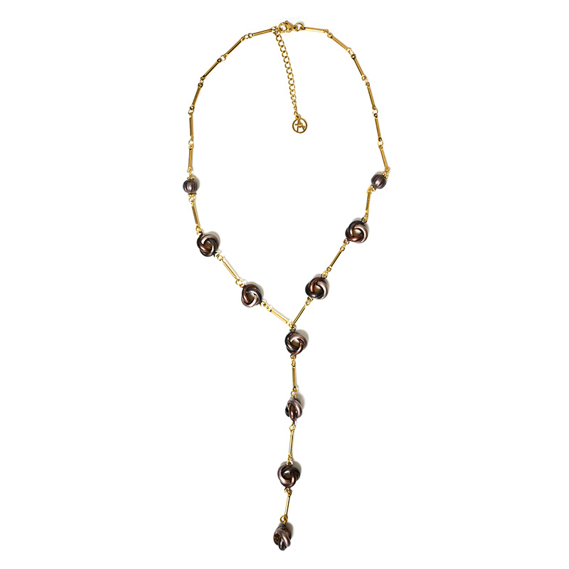 COLLANA A Y CON NODI SMALTATI - YNK241504B825 COLLANA A Y CON NODI SMALTATI - YNK241504B825