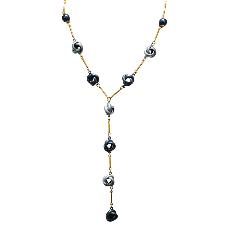 COLLANA A Y CON NODI SMALTATI - YNK241504B825 COLLANA A Y CON NODI SMALTATI - YNK241504B825