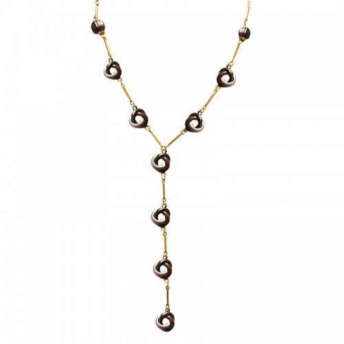 COLLANA A Y CON NODI SMALTATI - YNK241504B825