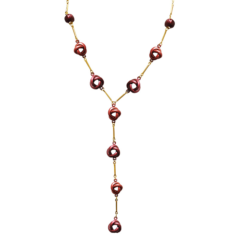 COLLANA A Y CON NODI SMALTATI - YNK241504B825 COLLANA A Y CON NODI SMALTATI - YNK241504B825