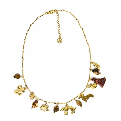 COLLANA A CATENA CON CHARMS ANIMALI - YNK241584B828