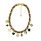 COLLANA INTRECCIATA CON PERLINE SMALTATE E CHARMS PENDENTI - YNK241584B834 COLLANA INTRECCIATA CON PERLINE SMALTATE E CHARMS PENDENTI - YNK241584B834