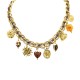 COLLANA INTRECCIATA CON PERLINE SMALTATE E CHARMS PENDENTI - YNK241584B834 COLLANA INTRECCIATA CON PERLINE SMALTATE E CHARMS PENDENTI - YNK241584B834