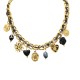 COLLANA INTRECCIATA CON PERLINE SMALTATE E CHARMS PENDENTI - YNK241584B834 COLLANA INTRECCIATA CON PERLINE SMALTATE E CHARMS PENDENTI - YNK241584B834