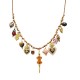 COLLANA FILO IN TESSUTO CON CHARMS COCCODRILLO - YNK241584B840
