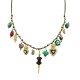 COLLANA FILO IN TESSUTO CON CHARMS COCCODRILLO - YNK241584B840