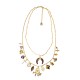 COLLANA DOPPIO FILO A CATENA CON CHARMS CORNO MEZZALUNA - YNK241584B843 COLLANA DOPPIO FILO A CATENA CON CHARMS CORNO MEZZALUNA - YNK241584B843
