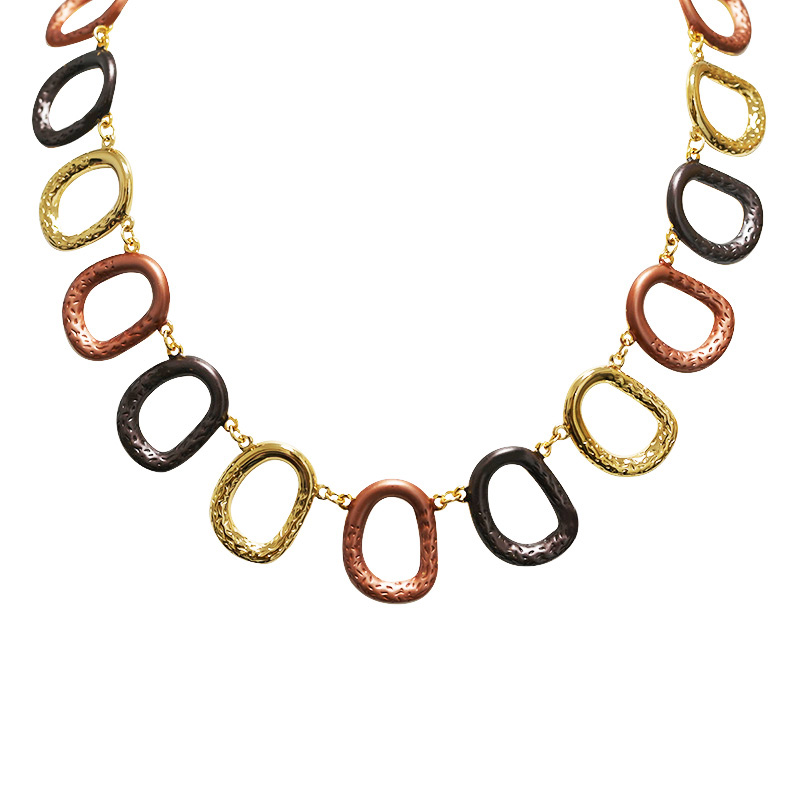 COLLANA CON ELEMENTI GEOMETRICI SMALTATI - YNK24176B711