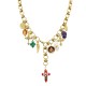 COLLANA A Y REGOLABILE CON CHARMS CROCE - YNK24184B841