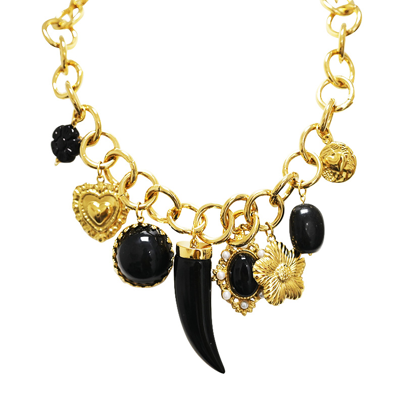 COLLANA A CATENA CON CHARMS CORNO - YNK24196B835