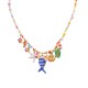 COLLANA CON PERLINE COLORATE E CHARMS MARINI - YNK25140C382