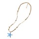 COLLANA LUNGA CON PERLINE IN PLASTICA E CIONDOLO STELLA MARINA - YNK25140C385