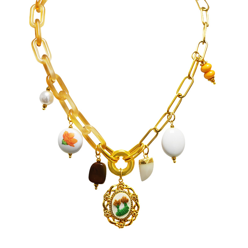 COLLANA STATEMENT CON CHARMS - YNK25148C373