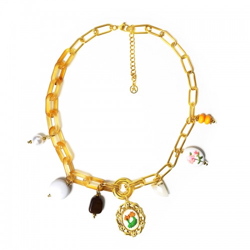 COLLANA STATEMENT CON CHARMS - YNK25148C373