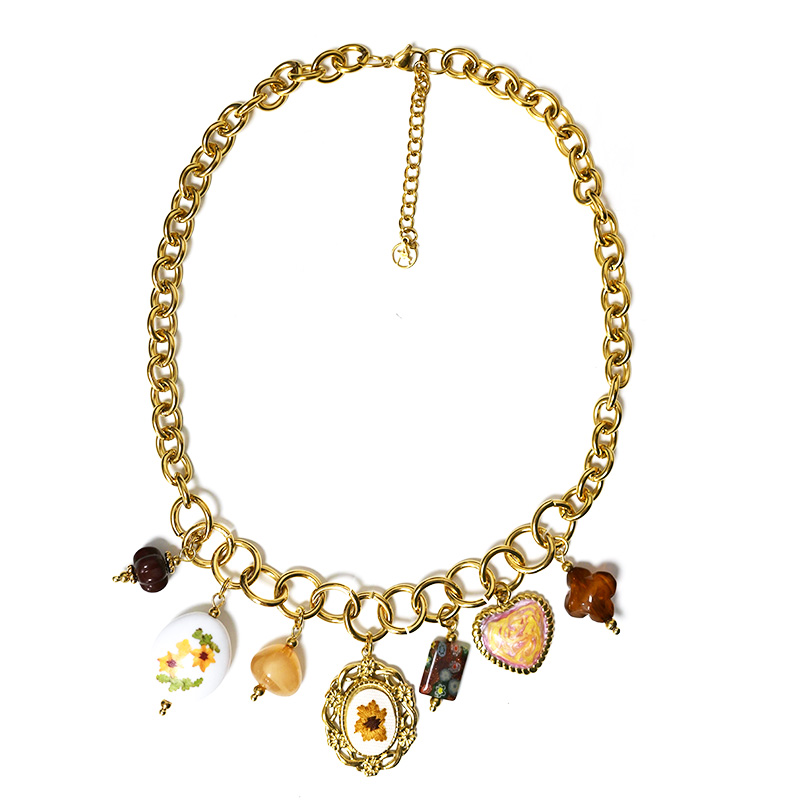 COLLANA A CATENA CON CHARMS - YNK25148C375