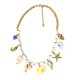 COLLANA CON CHARMS MARINI E PERLINE IN MADREPERLA - YNK25152C365