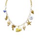 COLLANA CON CHARMS MARINI E PERLINE IN MADREPERLA - YNK25152C365