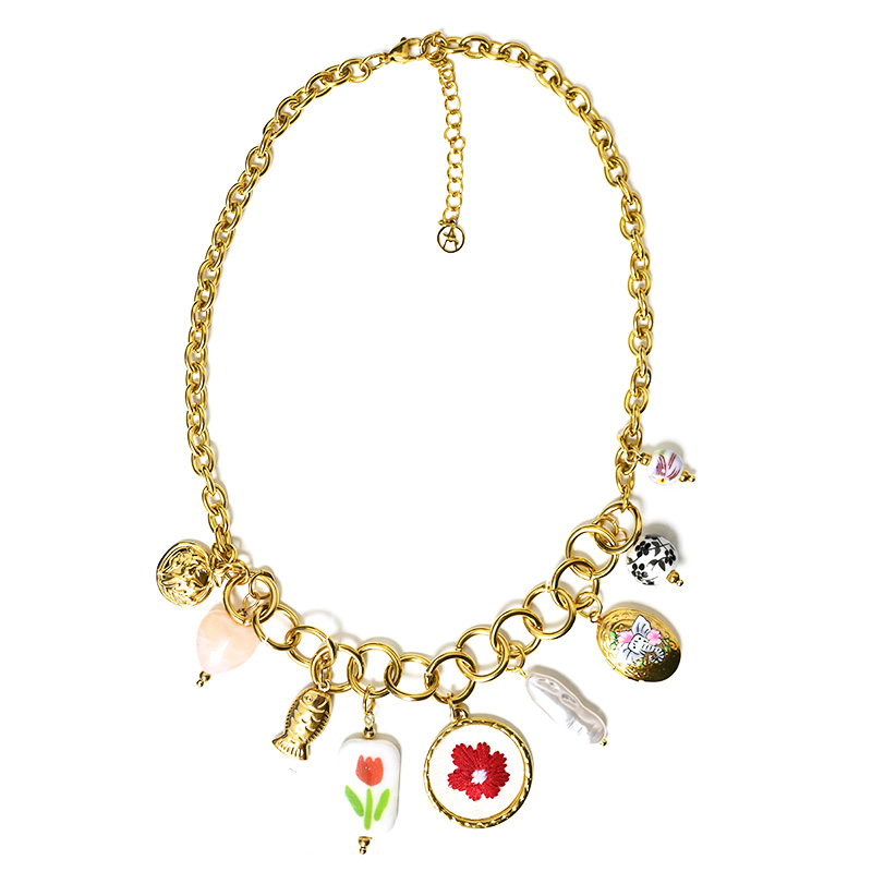 COLLANA A CATENA CON CHARMS - YNK25156C374