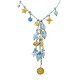 COLLANA LUNGA A Y CON CORDINO COLORATO E CHARMS - YNK25156C387