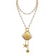 COLLANA LUNGA DI PERLINE CON CIONDOLI MARINI - YNK25156C388