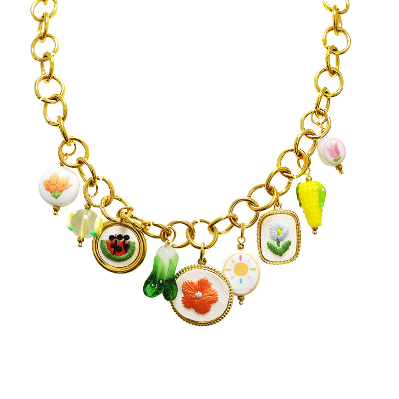 COLLANA A CATENA CON CHARMS - YNK25172C378