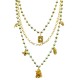 COLLANA LUNGA A TRE FILI CON PERLINE E CIONDOLI - YNK25212C389