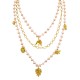 COLLANA LUNGA A TRE FILI CON PERLINE E CIONDOLI - YNK25212C390