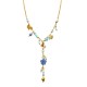 COLLANA A Y CON PERLINE E CHARMS COLORATI - YNK26140C728
