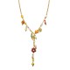 COLLANA A Y CON PERLINE E CHARMS COLORATI - YNK26140C728
