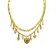 COLLANA DOPPIO FILO CON PIETRE COLORATE E CHARMS - YNK26150C727