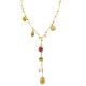 COLLANA A Y CON CHARMS FLOREALI E PERLINE COLORATE - YNK26198C731